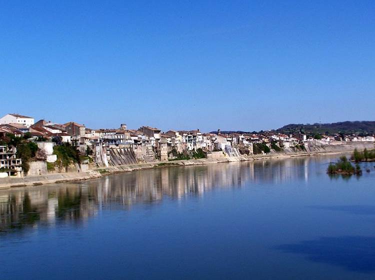 Vue de Garonne depuis les Quais de Tonneins