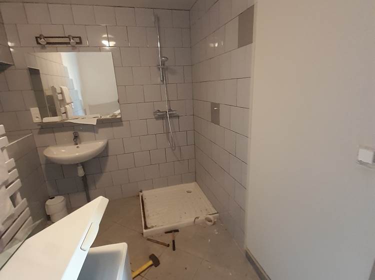 salle de bain en rénovation