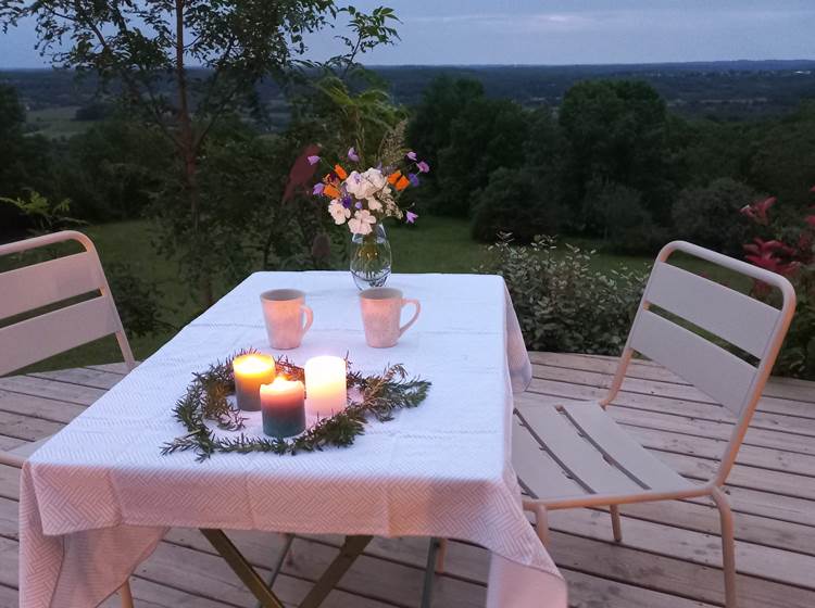 Diner en amoureux sur le belvédère