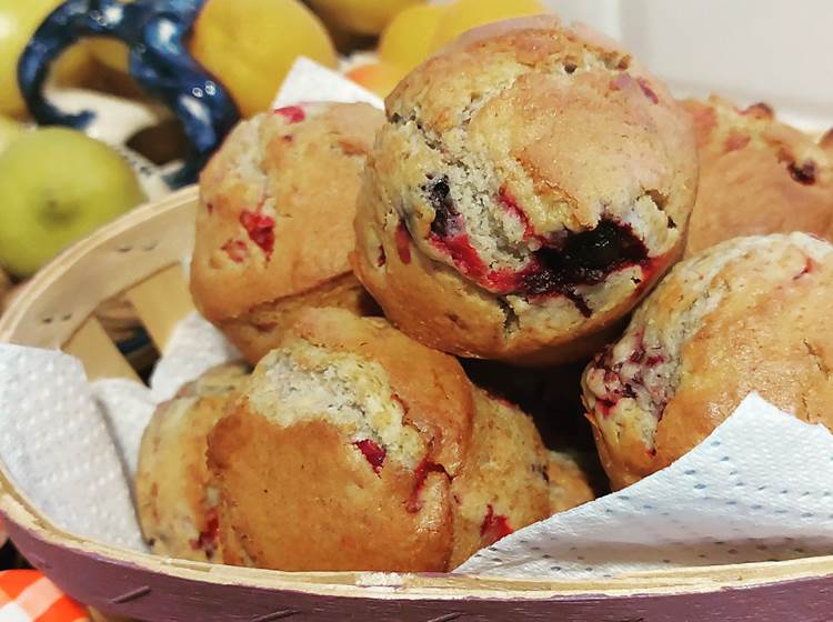 Muffins aux fruits rouges