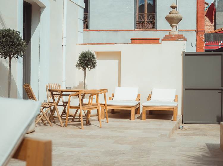 Maison Balas - Chambre d'Hotes à Canet en Roussillon - Suite Castell - Bain de soleil - Terrasse