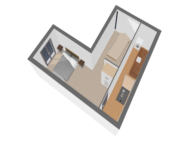 plan 3d du sous sol / 3d plan of the basement