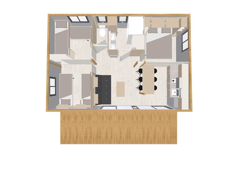 Plan Ge´ne´ral 3 Chambres