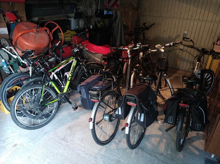 Garage à vélo mal rangé...