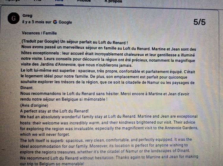 avis laisé par Greg, USA