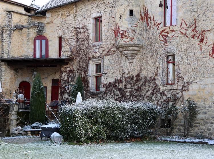 Chateau de Saint Chamarand, sous la neige