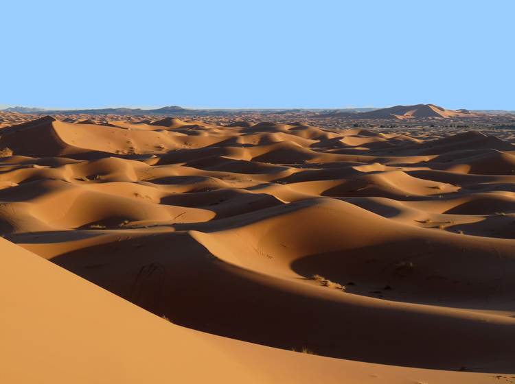 Le sable à perte de vue