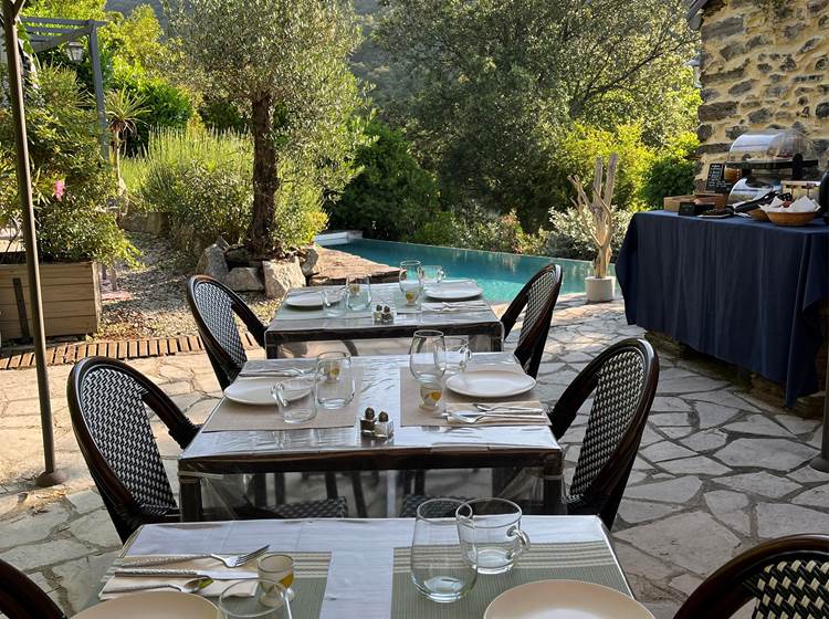 Terrasse du petit-déjeuner
