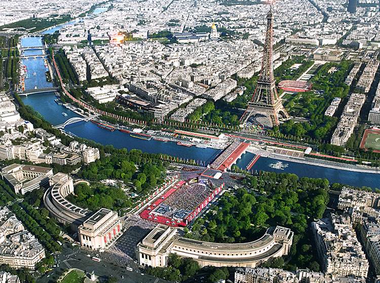 Le parcours d'ouverture sur la Seine (source Mairie de Paris)