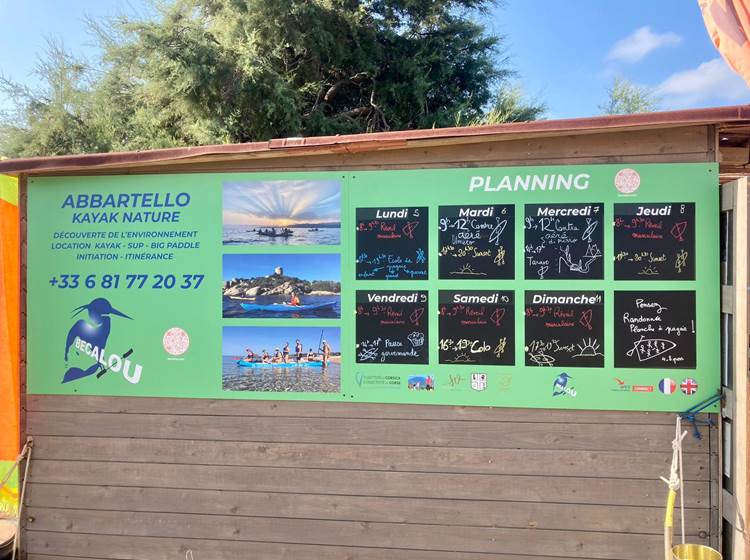 Abbartello kayak Corse paddle 2e semaine aout 2024