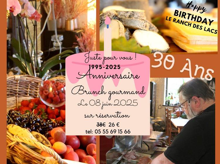 Brunch Gourmand pour les 30 ans du Ranch des Lacs le 08 juin 2025-news