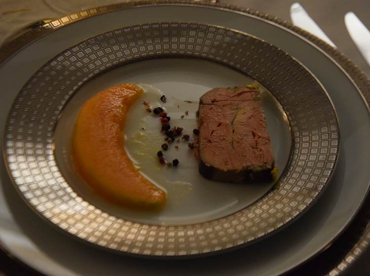 Foie gras au melon du Quercy caramélisé