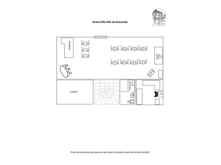 Plan Grand Gîte rez-de-chaussée