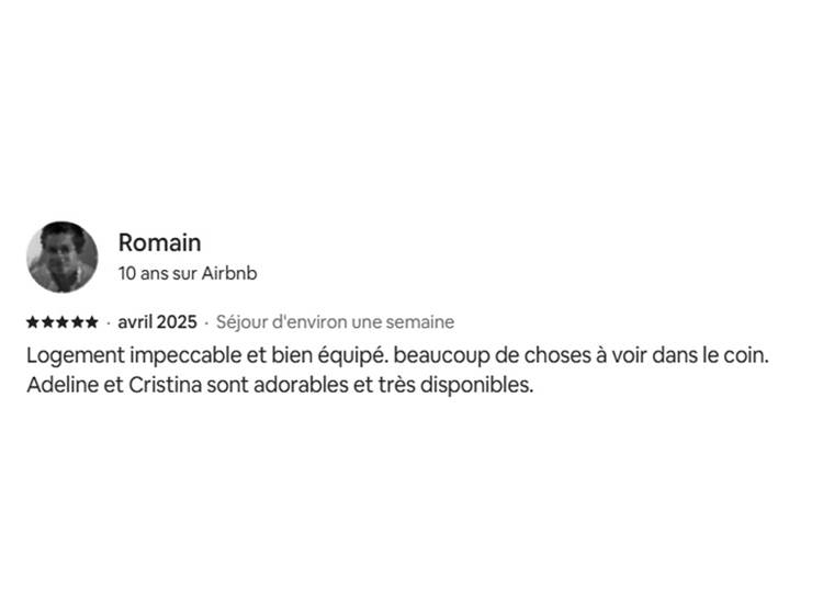 Avis airbnb avril 2025_Le Four a Pain du Domaine des Cyclamens