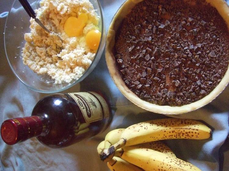 Tarte bananes chocolat coco