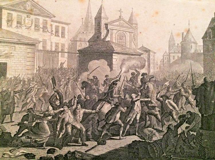 Débutées sur la place d'Armes, les émeutes du 10 mai 1790 s'achèvent devant le vieux château consulaire et la mort de plusieurs personnes...