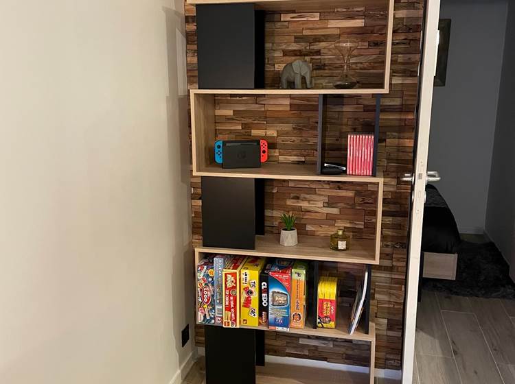 Coin bibliothèque avec switch