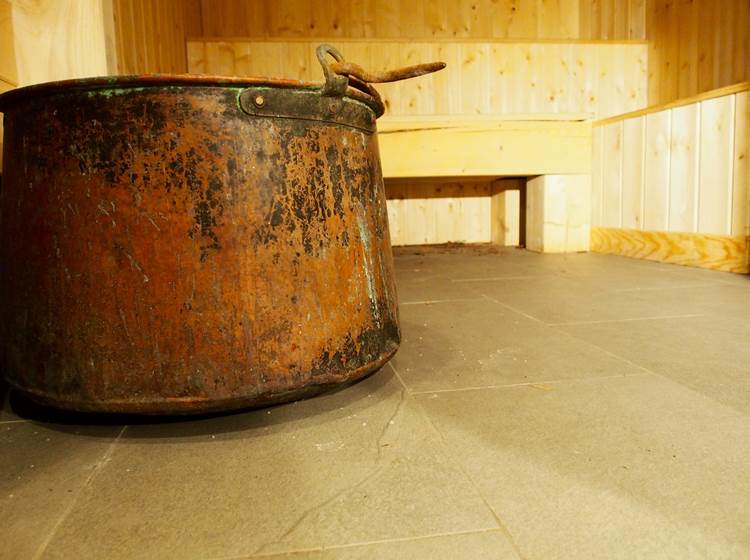chaudron à sel pour le sauna