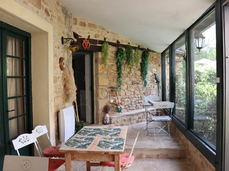 Les Charmes de Sarlat - Chambre d'hôtes Sarlat - Petit déjeuner véranda