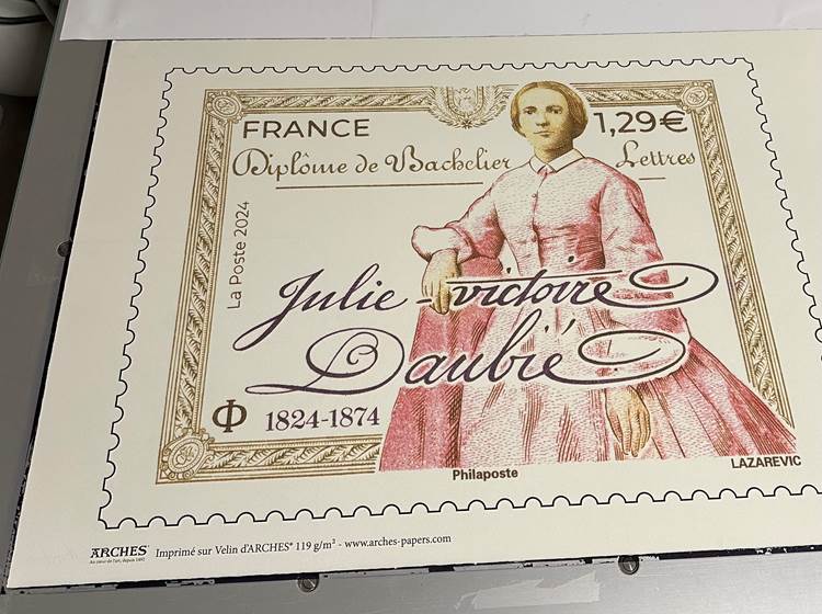 Nouveau timbre Julie Victoire Daubié (1824-1874)