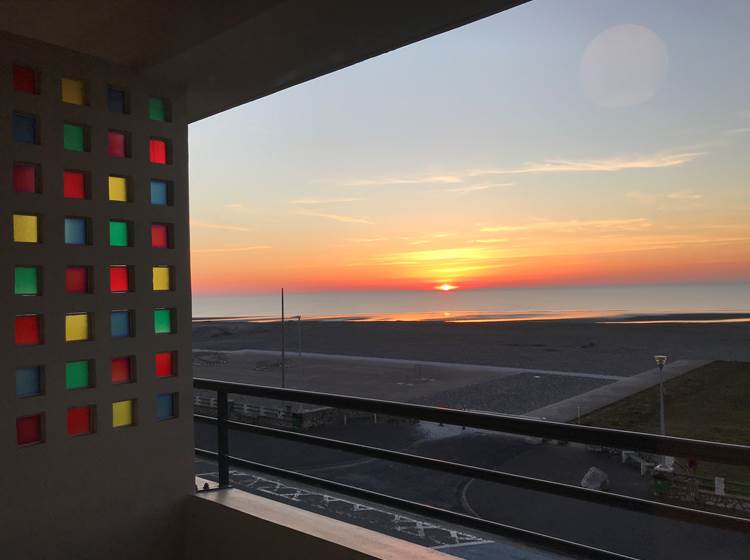 coucher du soleil vu du balcon