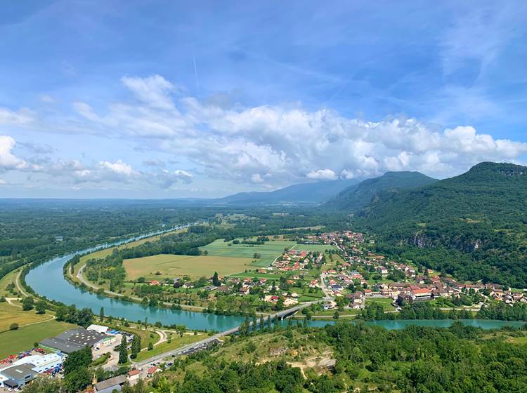 Vue sur le rhône depuis le Mont Cordon