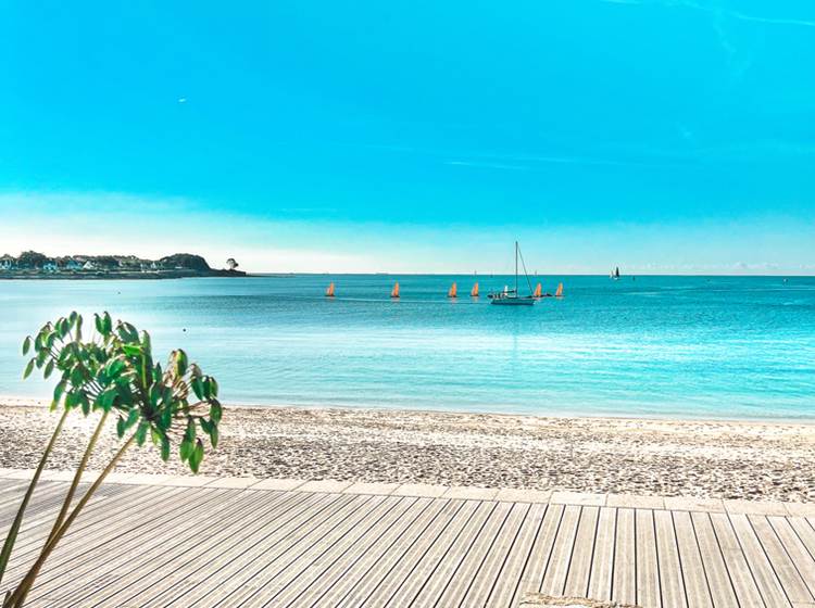 La corniche et la grande plage du Trez Bénodet