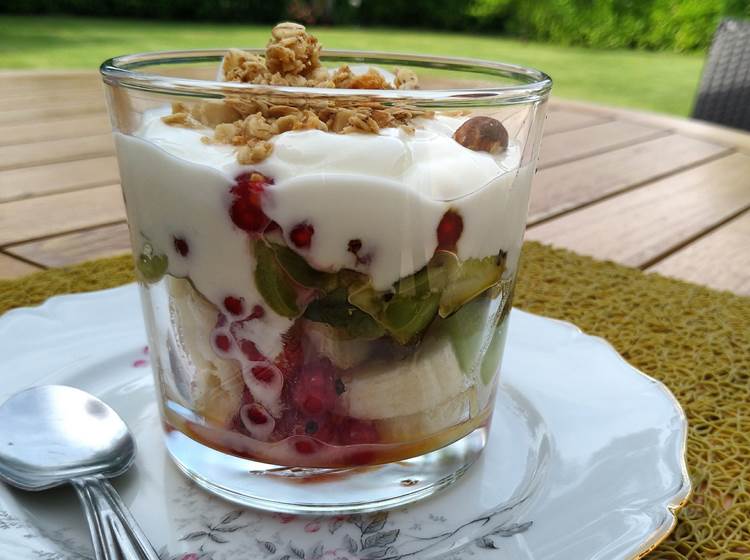 Verrine fruits et fromage blanc