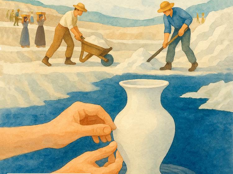 Kaolin : de la carrière à la porcelaine