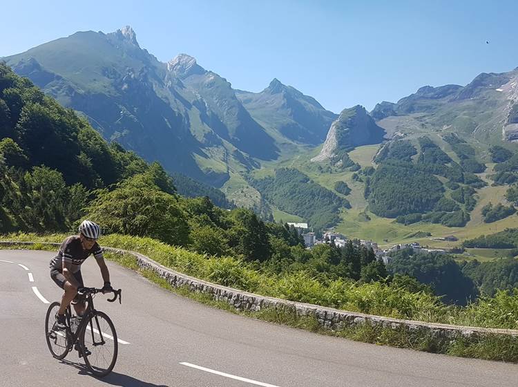 Vélo sur le col d'Aubisque