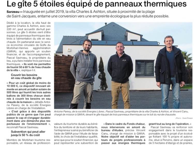 parution Ouest-France panneaux thermiques