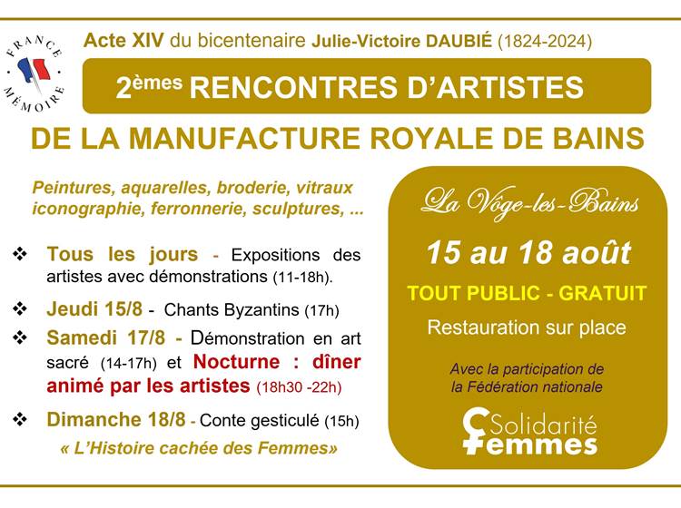 2èmes Rencontres d'Artistes de la Manufacture Royale de Bains