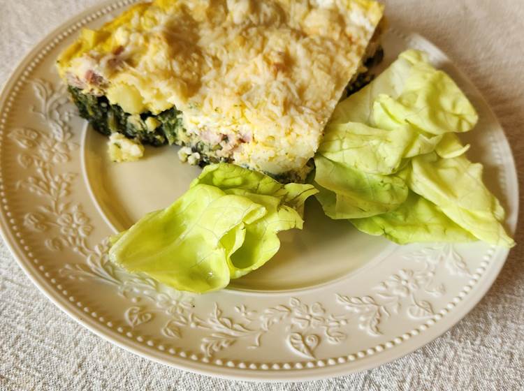 QUICHE AU CHEVRE ET EPINARD