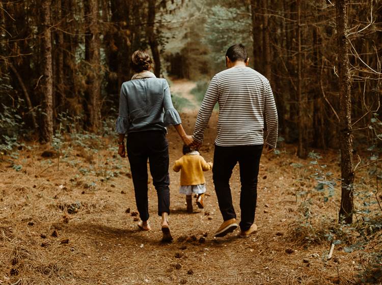 Un moment en famille dans la forêt des Vosges