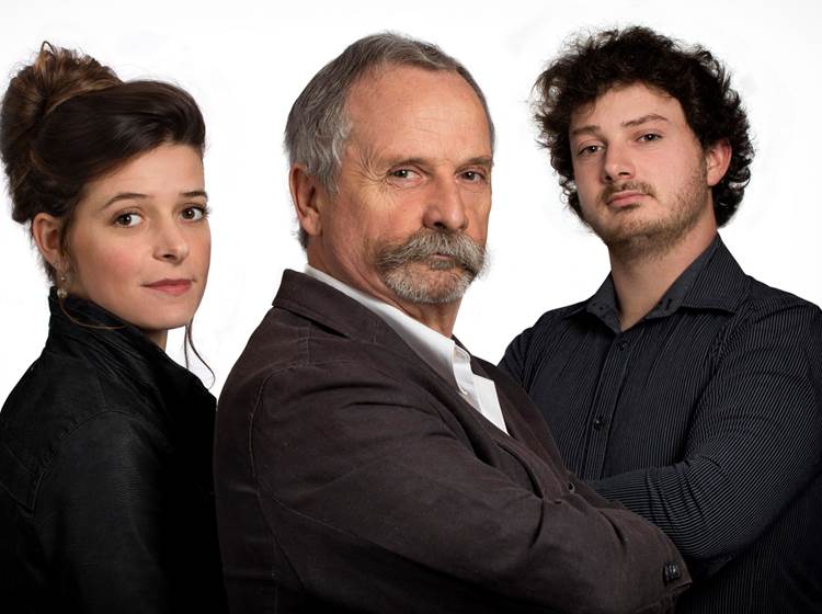Alain, Clémentine et Bastien Baud