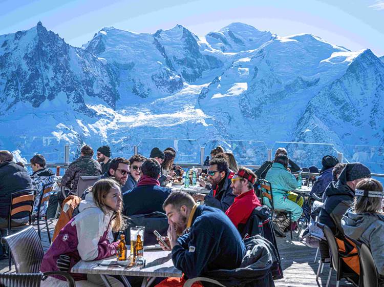 Brevent - restaurant Mont Blanc view