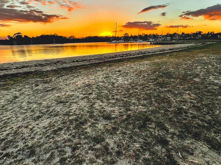Coucher de soleil sur le port de La Forêt-Fouesnant