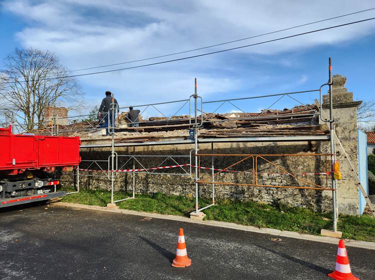 J1 début des travaux salle de réception