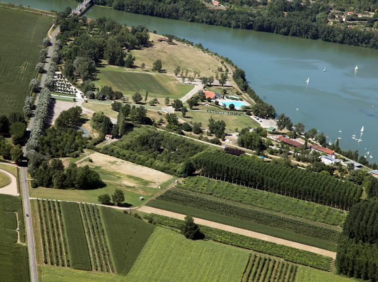 la base de loisirs vue du ciel