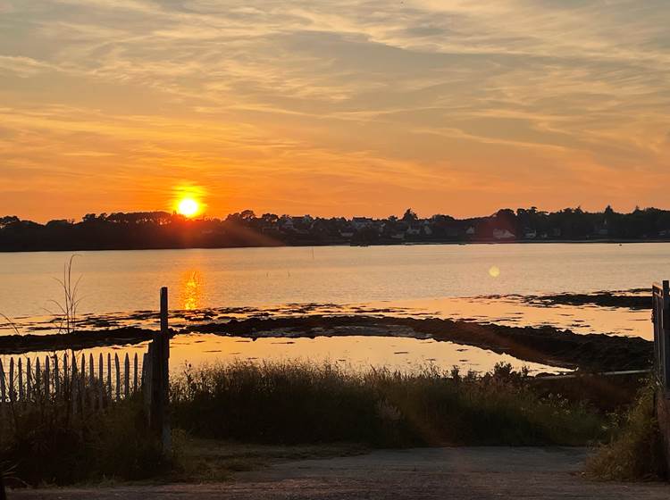 Coucher de soleil depuis cabane a huitres