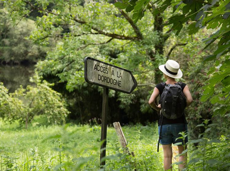 Chemin de randonnée dans les Gorges de la Dordogne