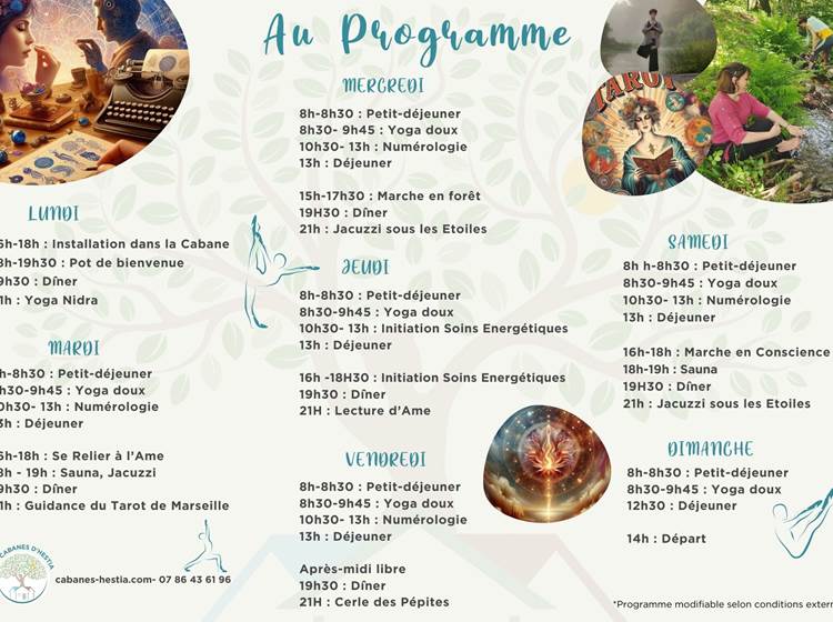 Programme de la semaine