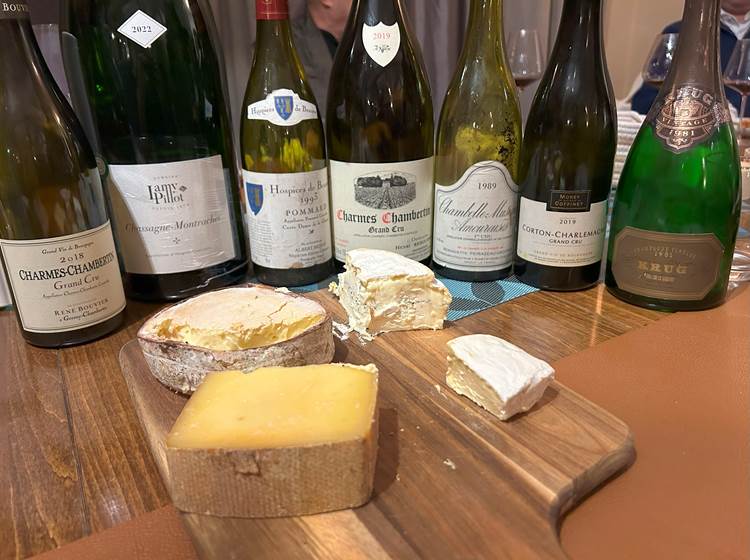 Dégustation : les grands fromages et vins locaux