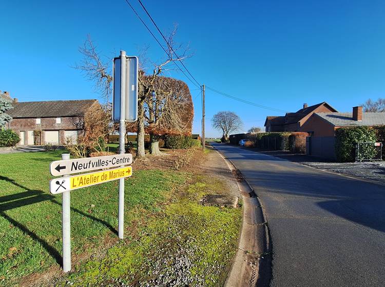 Au croisement vers le Chemin Tinette