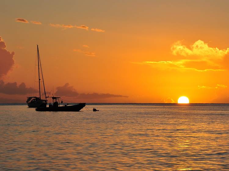 coucher de soleil tropical