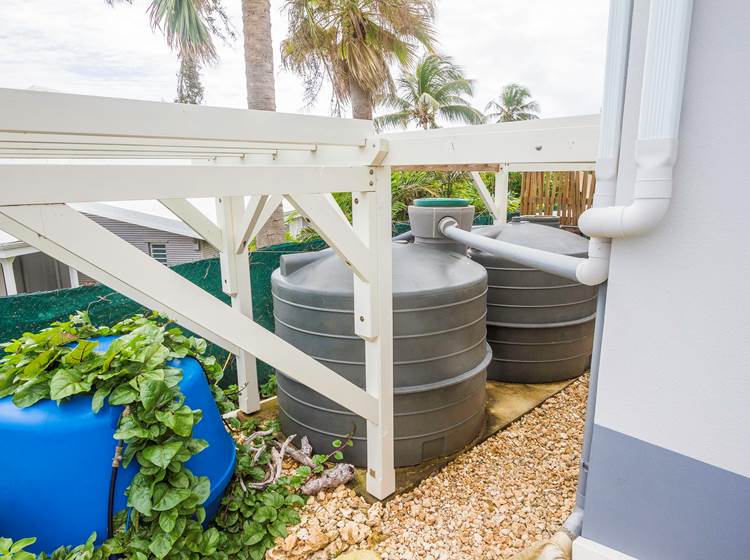 Iguane House villas & Micro Spa récupération et stockage de l'eau de pluie