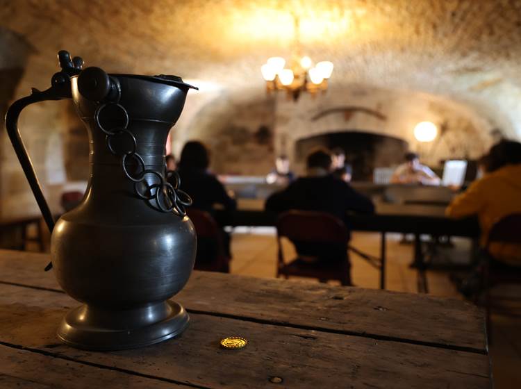 Chateau de Saint Chamarand, salle voutee