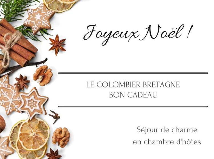 Bon cadeau Noël chambres d'hôtes le colombier bretagne