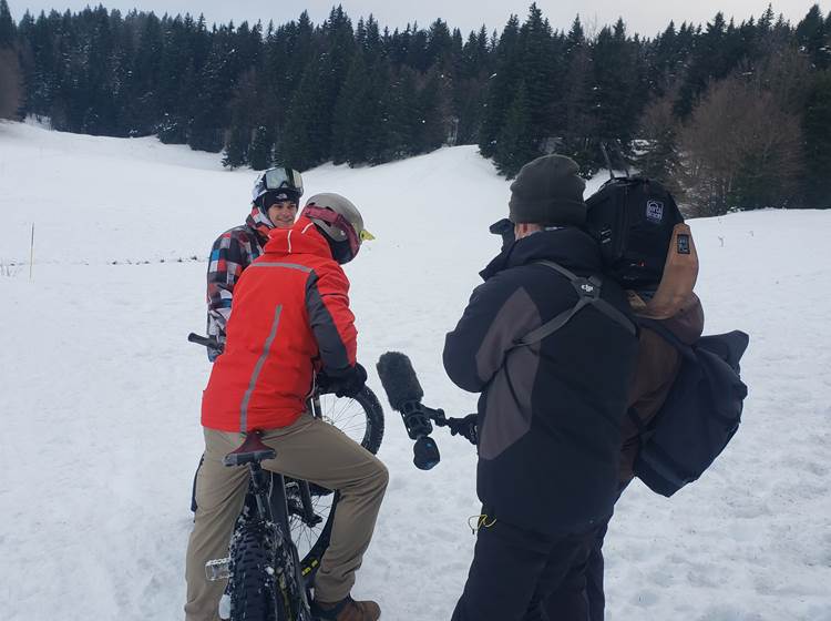 VTT Fatbike sur neige au JT de France 2
