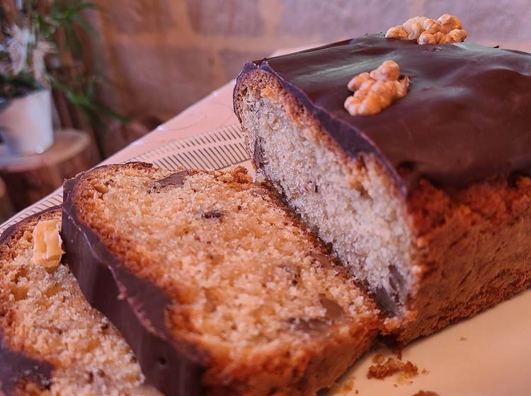 Cake aux noix et au chocolat des Dépendances du Château